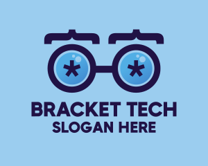 Bracket - Eyeglasses Coding Developer logo design