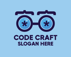 Coding - Eyeglasses Coding Developer logo design