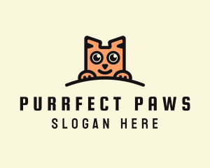 Feline Cute Cat  logo design