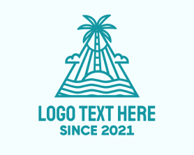 Oasis - Tropical Island Palm Tree logo design