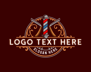 Wings Salon - Barber Razor Grooming logo design