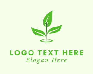 Leaf - Herbal Acupuncture Needle logo design