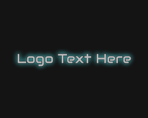 App - Futuristic Glowing Tech logo design