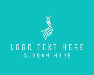 Lab - Science DNA String logo design