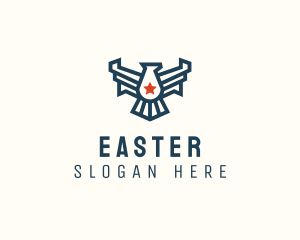 State - Patriotic Eagle Bird logo design