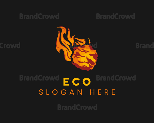 Abstract Blazing Flame Logo