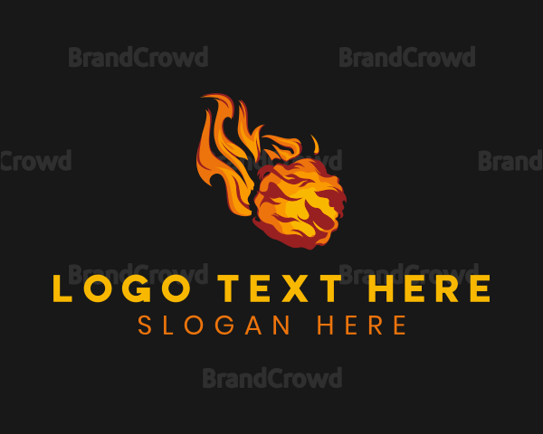 Abstract Blazing Flame Logo