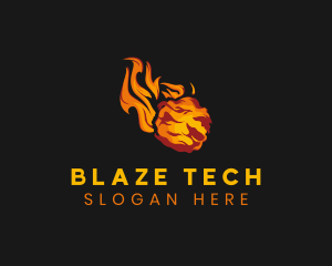 Abstract Blazing Flame logo design