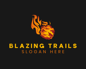 Abstract Blazing Flame logo design