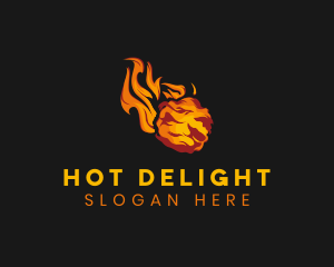 Abstract Blazing Flame logo design