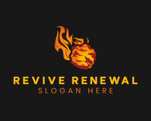 Abstract Blazing Flame logo design