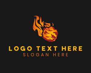 Abstract Blazing Flame Logo