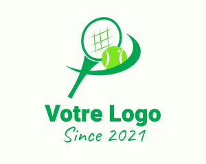Tennis Player - Tennis Racket Ball logo design