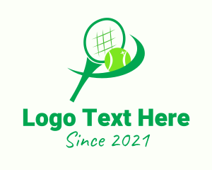 Tennis Player - Tennis Racket Ball logo design