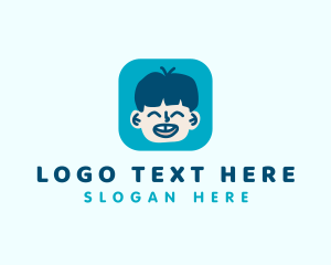 Floatie - Happy Kid Boy logo design