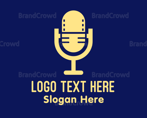 Podcast Video Microphone Logo