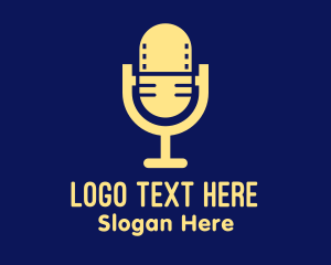 Live Stream - Podcast Video Microphone logo design