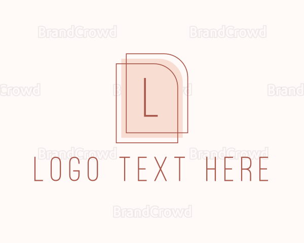 Nude Fashion Feminine Frame Logo