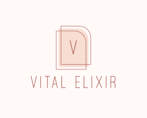 Nude Fashion Feminine Frame  logo design