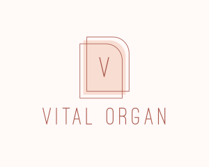 Nude Fashion Feminine Frame  logo design