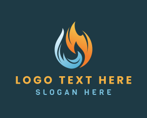 Heat - Industrial Fuel Flame logo design