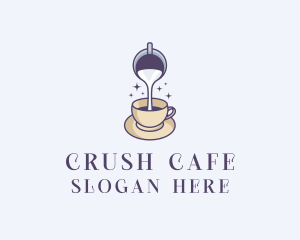 Milk Coffee Cafe logo design