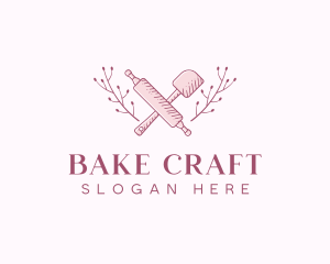 Rolling Pin Spatula Baker logo design