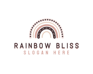 Rainbow Kindergarten Boho logo design