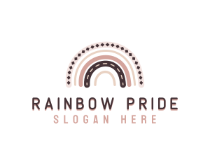 Rainbow Kindergarten Boho logo design