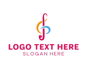 Music Tutorial - Musical G Clef Note logo design