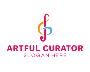 Musical G Clef Note logo design