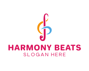 Instrumental - Musical G Clef Note logo design