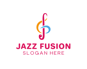 Jazz - Musical G Clef Note logo design