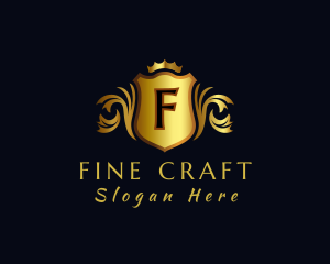 Ornate Royal Shield Crest logo design