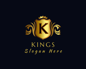 Ornate Royal Shield Crest logo design