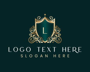 Vines - Luxury Shield Crest logo design