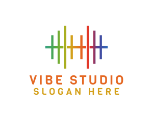 Vibe - Rainbow DJ Equalizer logo design