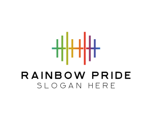 Gay - Rainbow DJ Equalizer logo design