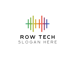 Rainbow DJ Equalizer logo design