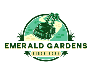 Lawn Mower Gardening logo design