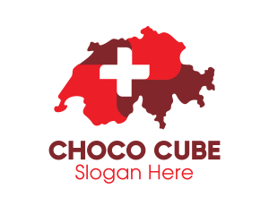 Switzerland - Health Cross Switzerland Map logo design