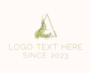 Watercolor - Triangle Leaf Garden logo design