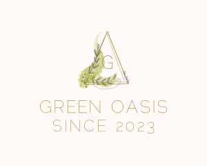 Triangle Leaf Garden logo design