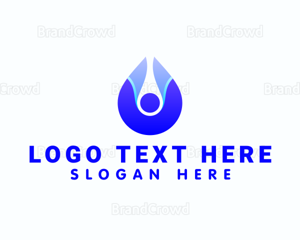 Plumber Water Droplet Logo