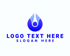 Disinfecting - Plumber Water Droplet logo design