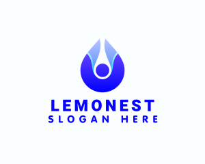 Plumber Water Droplet  Logo