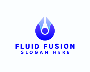 Plumber Water Droplet  logo design