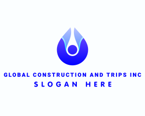 Water Conservation - Plumber Water Droplet logo design