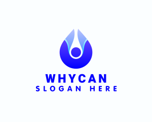 Disinfecting - Plumber Water Droplet logo design