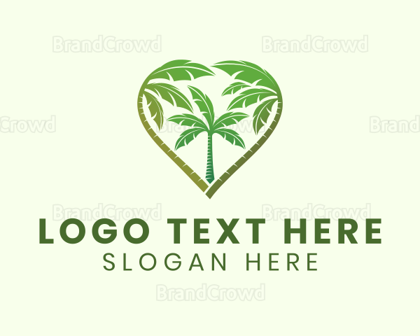 Palm Tree Heart Logo